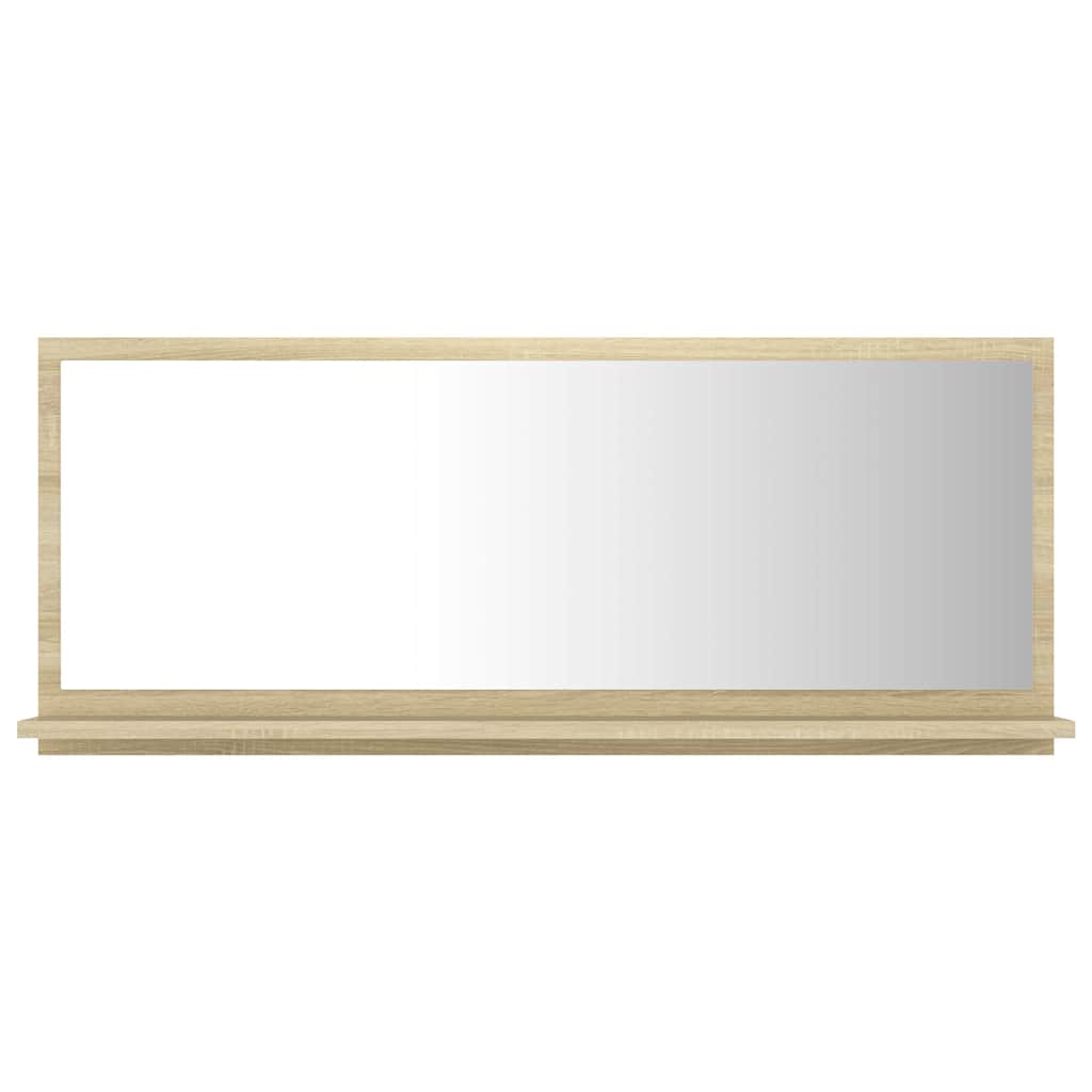 vidaXL Bathroom Mirror Sonoma Oak 90x10.5x37 cm Engineered Wood 2