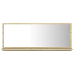 vidaXL Bathroom Mirror Sonoma Oak 90x10.5x37 cm Engineered Wood 2