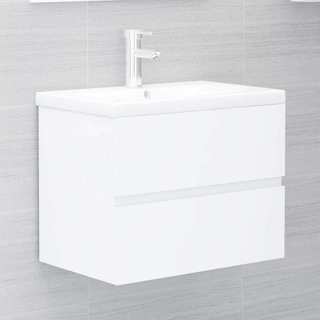 vidaXL Sink Cabinet White 60x38.5x45 cm Engineered Wood 1