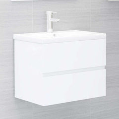 vidaXL Sink Cabinet White 60x38.5x45 cm Engineered Wood 1