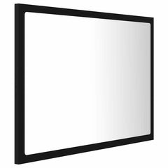 vidaXL Mirror | Black | Engineered wood, acrylic | Medium | Bathroom Mirror 4