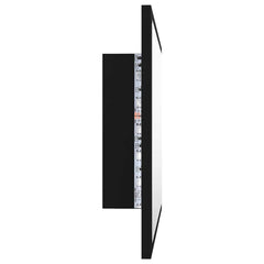 vidaXL Mirror | Black | Engineered wood, acrylic | Medium | Bathroom Mirror 5