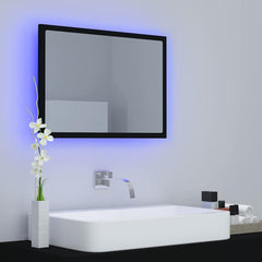 LED Bathroom Mirror 60x8,5x37 cm Acrylic Black