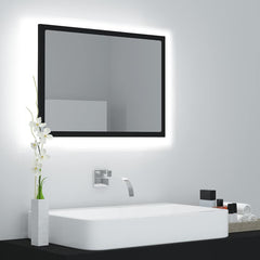 vidaXL Mirror | Black | Engineered wood, acrylic | Medium | Bathroom Mirror 1