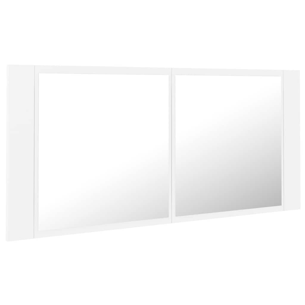 vidaXL Led Mirror Cabinet | White | Engineered wood, acrylic | 100 x 12 x 45 cm 3