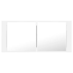 vidaXL Led Mirror Cabinet | White | Engineered wood, acrylic | 100 x 12 x 45 cm 4