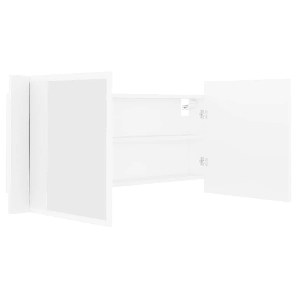 vidaXL Led Mirror Cabinet | White | Engineered wood, acrylic | 100 x 12 x 45 cm 5
