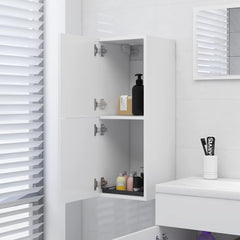 804988 vidaXL Bathroom Cabinet White 30x30x80 cm Engineered Wood 3