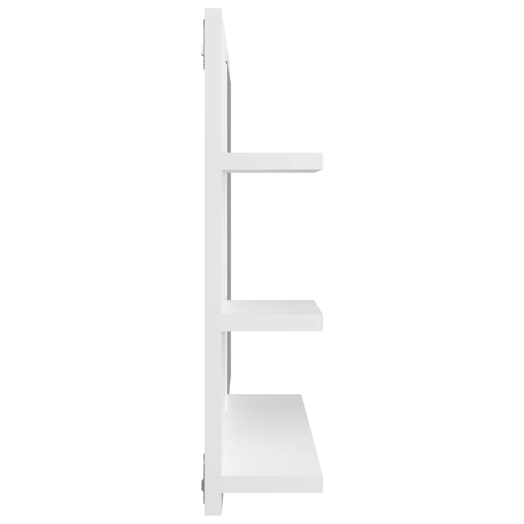 vidaXL Mirror | White | Engineered wood, Acrylic | Medium | Bathroom Mirror 5