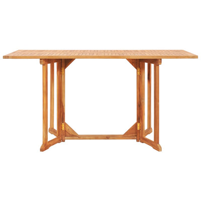 7 Piece Folding Outdoor Dining Set Solid Teak Wood