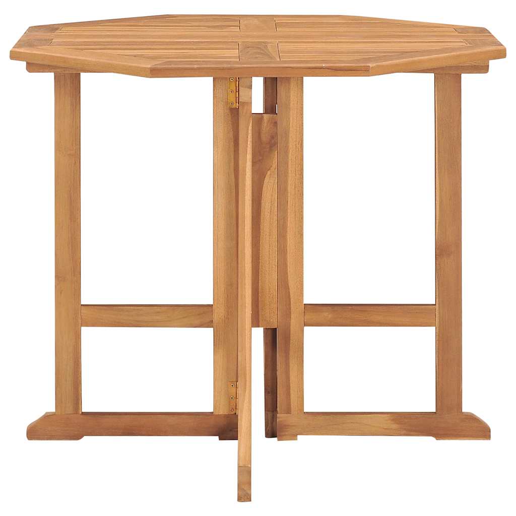vidaXL 5 Piece Folding Outdoor Dining Set Solid Teak Wood 4