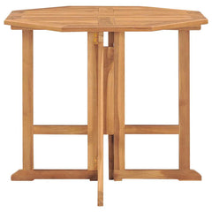 vidaXL 5 Piece Folding Outdoor Dining Set Solid Teak Wood 4