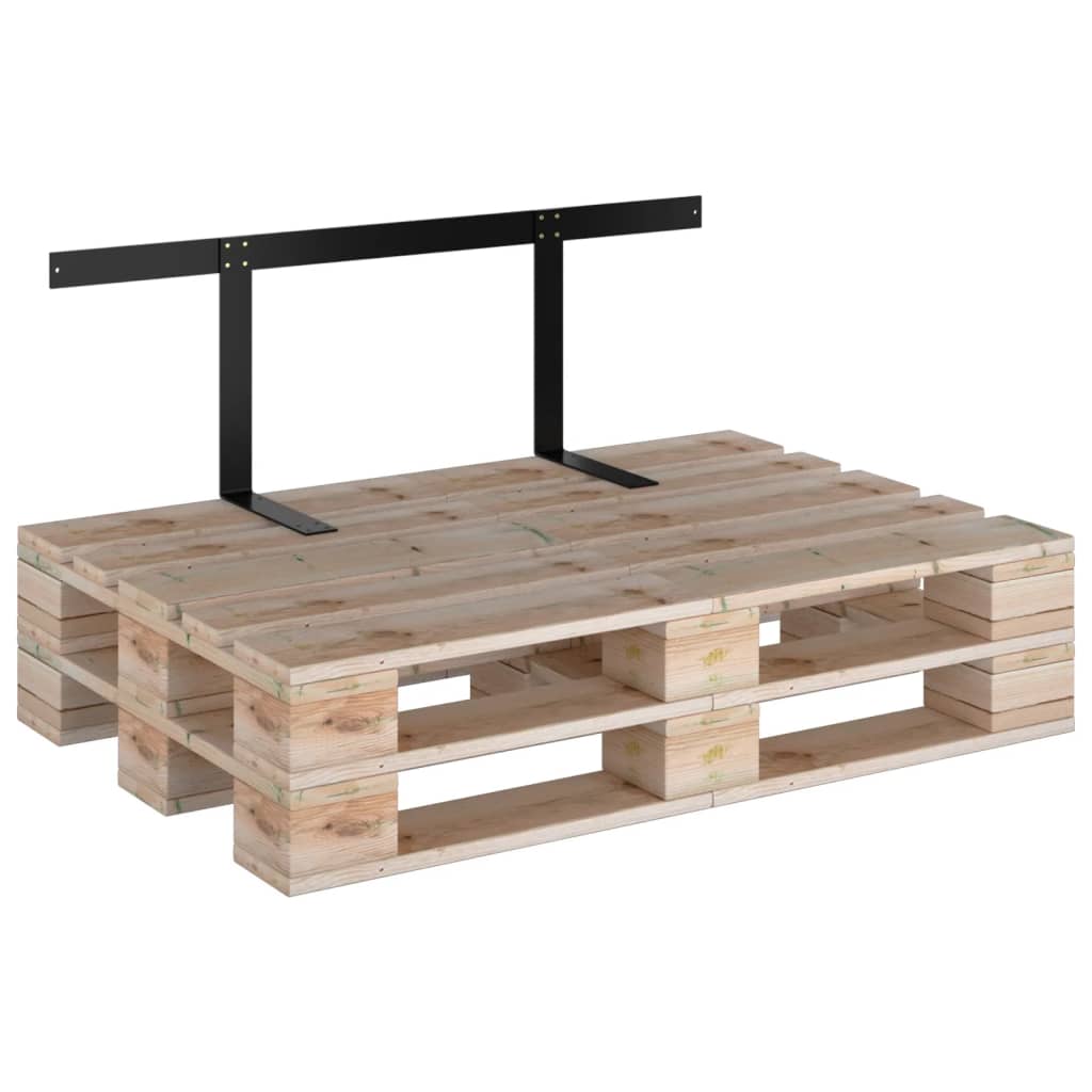 vidaXL Backrest For Pallet Sofa | Black | Iron | Medium | Durable 5