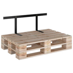 vidaXL Backrest For Pallet Sofa | Black | Iron | Medium | Durable 5