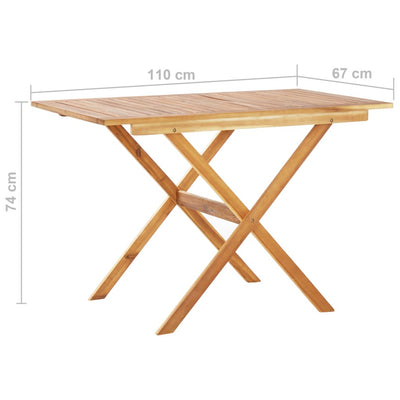 Juego de comedor de jardín de 3 piezas de ratán sintético y madera maciza de acacia en color negro