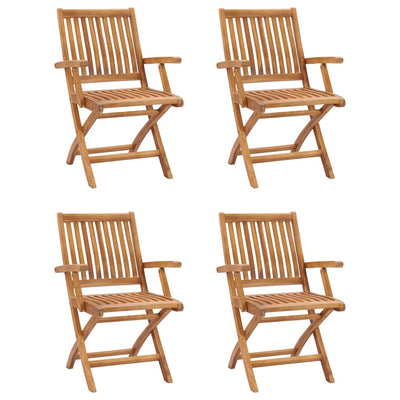 5 Piece Garden Dining Set Solid Teak Wood