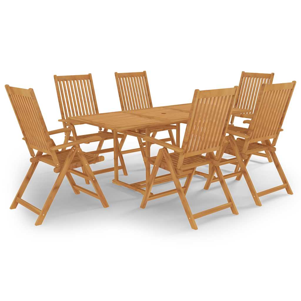 9 Piece Garden Dining Set Solid Teak Wood 6