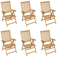 9 Piece Garden Dining Set Solid Teak Wood 6