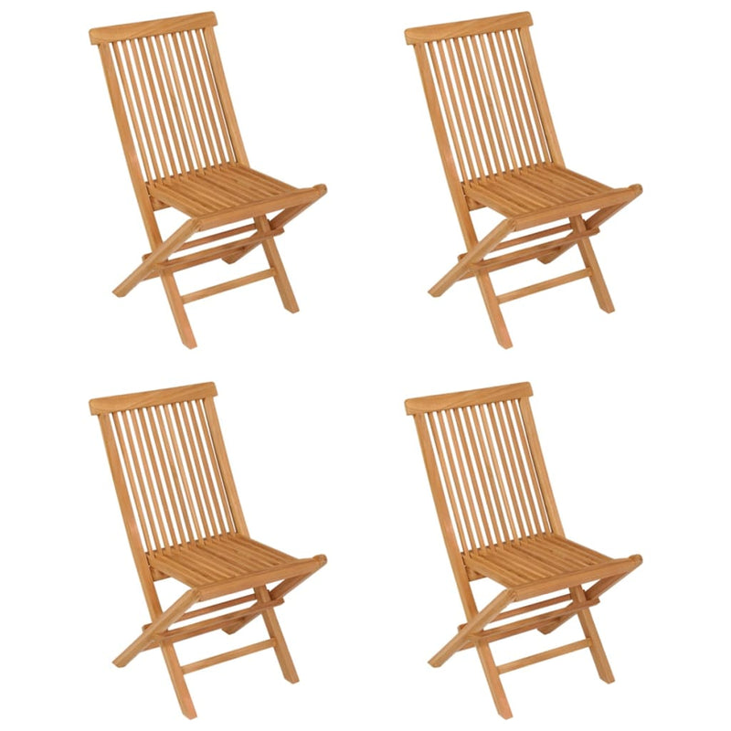 5 Piece Garden Dining Set Solid Teak Wood