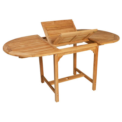 5 Piece Garden Dining Set Solid Teak Wood