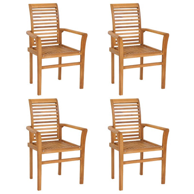 5 Piece Garden Dining Set Solid Teak Wood