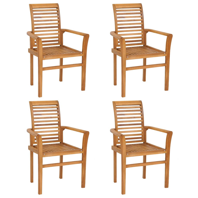 5 Piece Garden Dining Set Solid Teak Wood