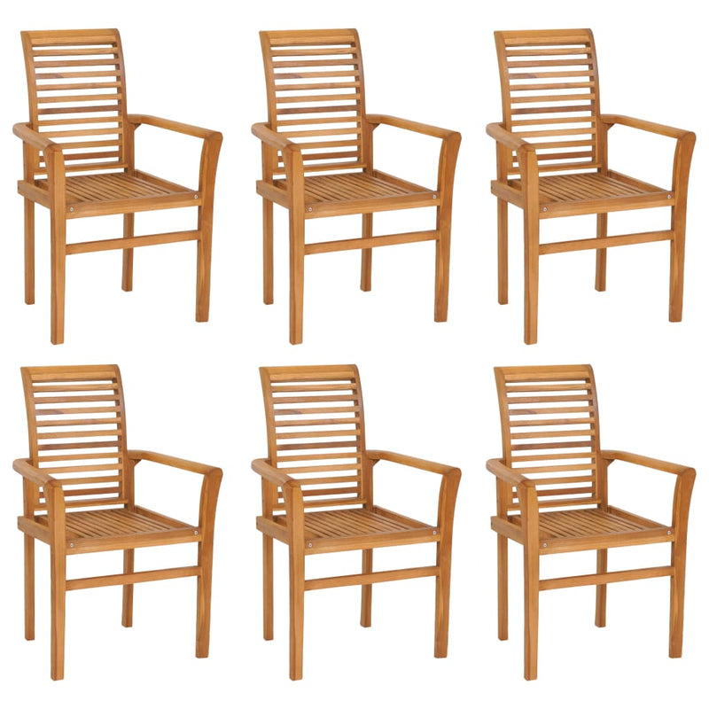 7 Piece Garden Dining Set Solid Teak Wood