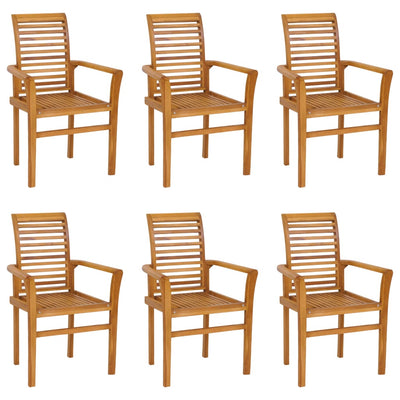 7 Piece Garden Dining Set Solid Teak Wood