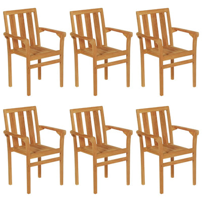 7 Piece Garden Dining Set Solid Teak Wood