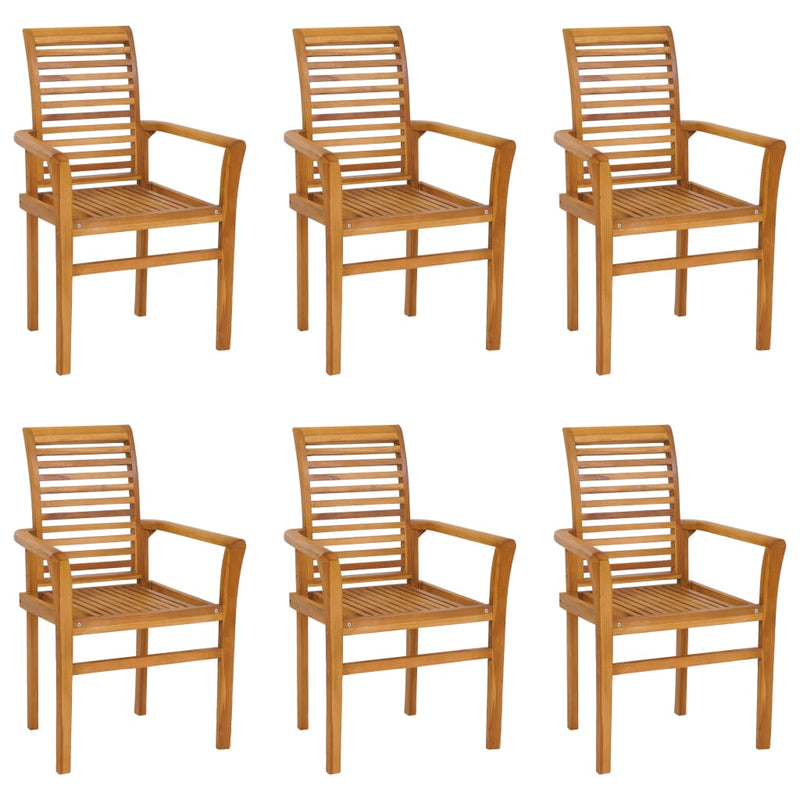 7 Piece Garden Dining Set Solid Teak Wood