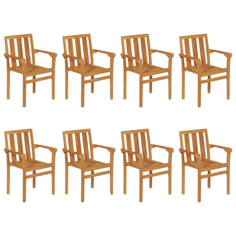 9 Piece Garden Dining Set Solid Teak Wood