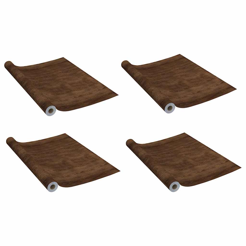 vidaXL Self-adhesive Door Films 4 pcs Dark Oak 210x90 cm PVC 2