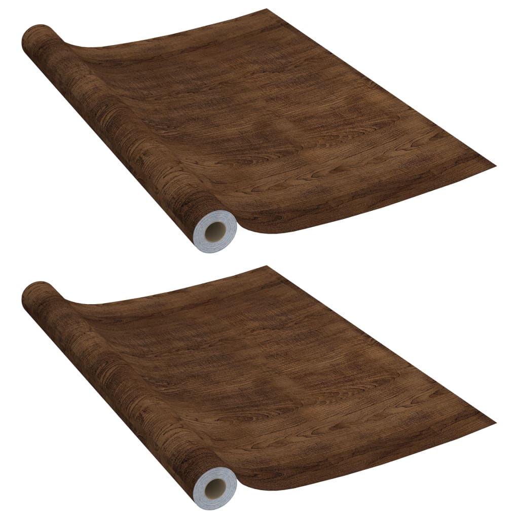 vidaXL Furniture Film | Set of 2 | Dark oak | PVC | 500x90 cm 2