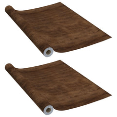 vidaXL Furniture Film | Set of 2 | Dark oak | PVC | 500x90 cm 2