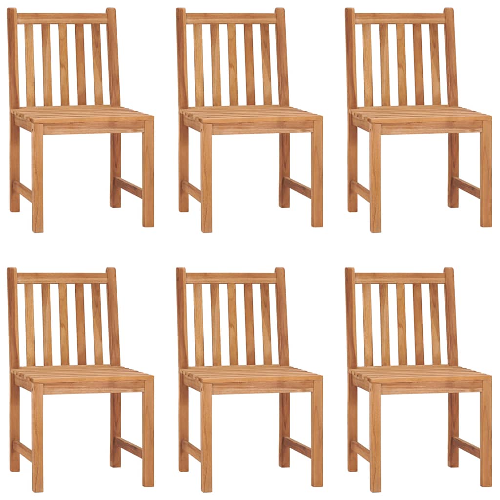 3 Piece Garden Dining Set Solid Wood Teak 6x chair + table