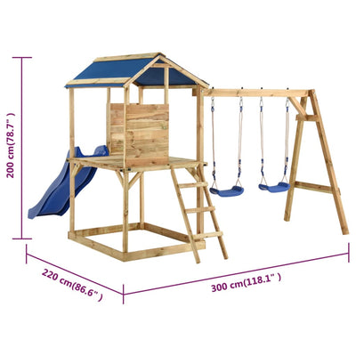 Outdoor Playset Impregnated Wood Pine