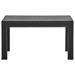 vidaXL Garden Table | Anthracite | Polypropylene | Medium | Lightweight 2
