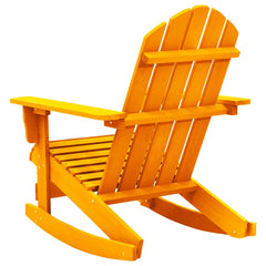 vidaXL Garden Adirondack Rocking Chair Solid Fir Wood Orange 4