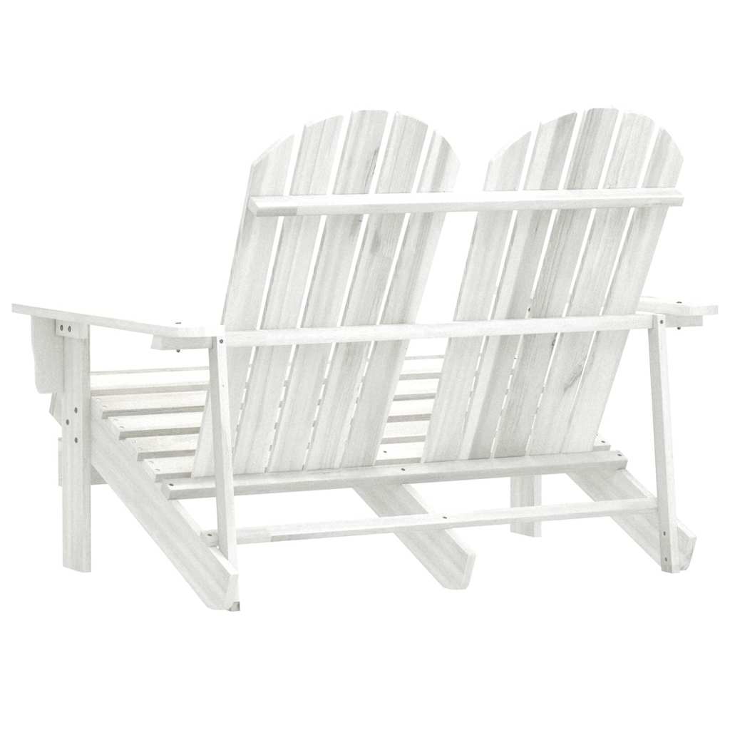 2-Seater Garden Adirondack Chair Solid Fir Wood White