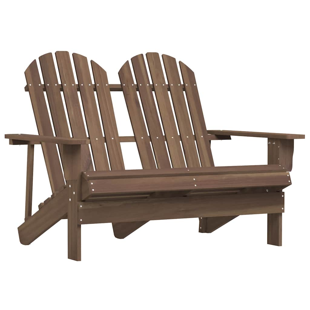 2-Seater Garden Adirondack Chair Solid Fir Wood Brown