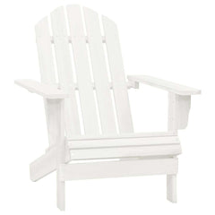 Garden Adirondack Chair Solid Fir Wood White