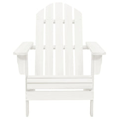 vidaXL Garden Adirondack Chair with Table Solid Fir Wood White 6