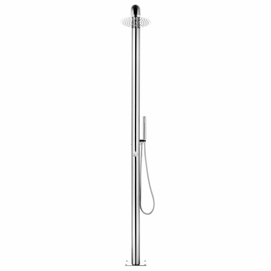 315941 vidaXL Garden Shower 225 cm Stainless Steel 2
