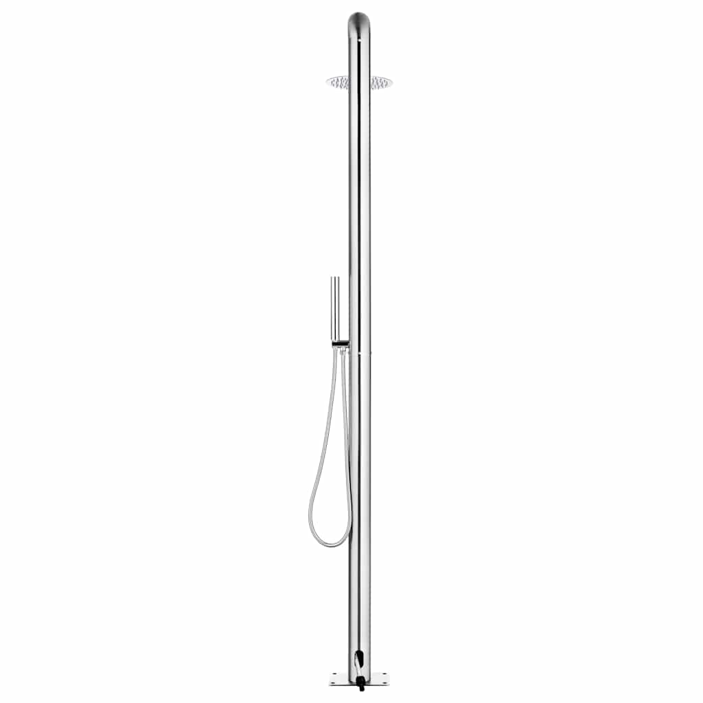 315941 vidaXL Garden Shower 225 cm Stainless Steel 3