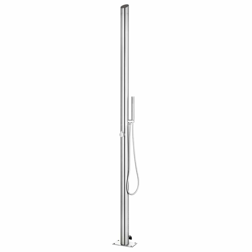 315942 vidaXL Garden Shower 220 cm Stainless Steel 2