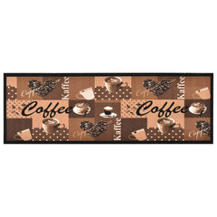 vidaXL Kitchen Carpet | Coffee brown | Polyamide, Latex | 300x60 cm | Non-slip 1