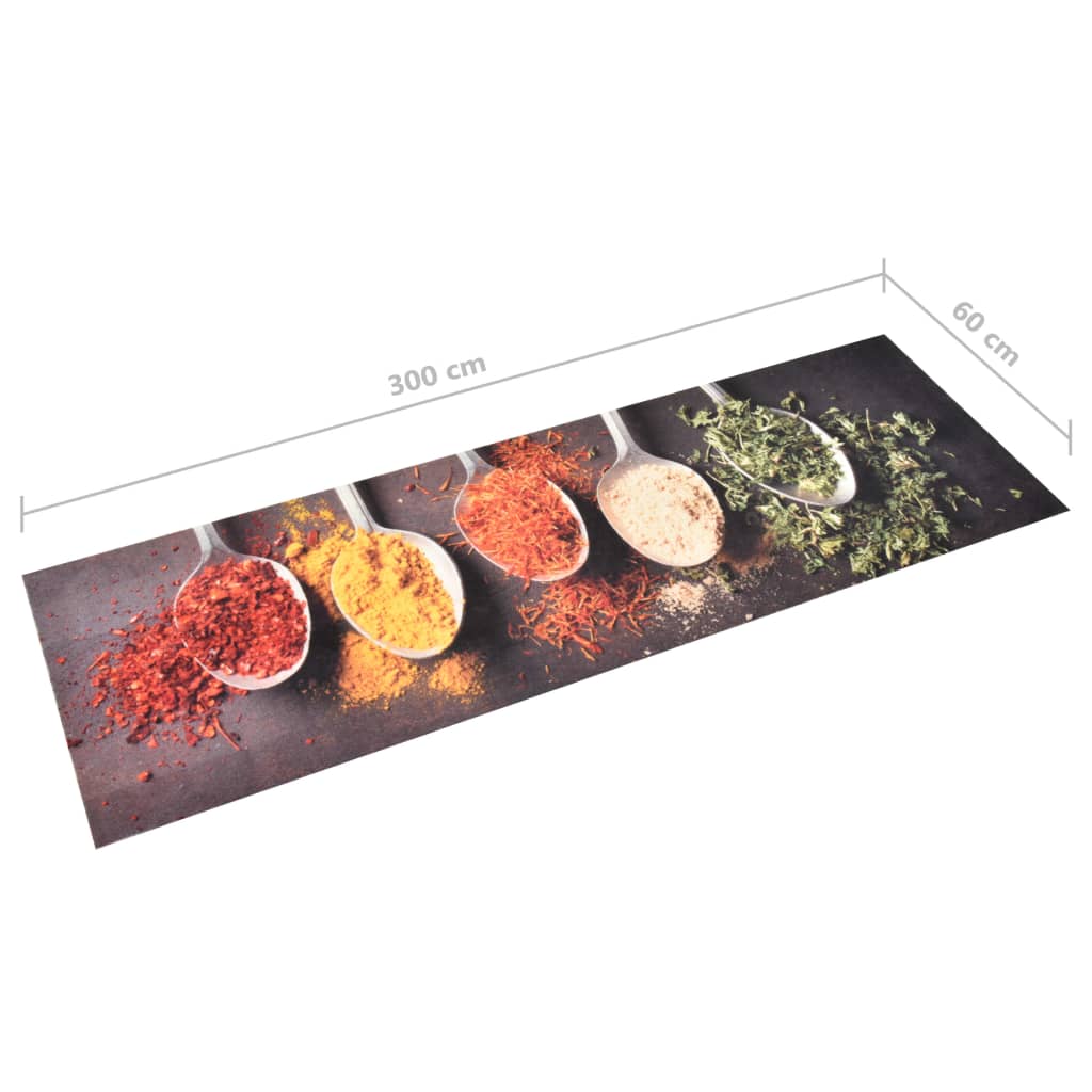 vidaXL Kitchen Carpet | Multicolour | Polyamide | 60x300 cm | Non-slip 5