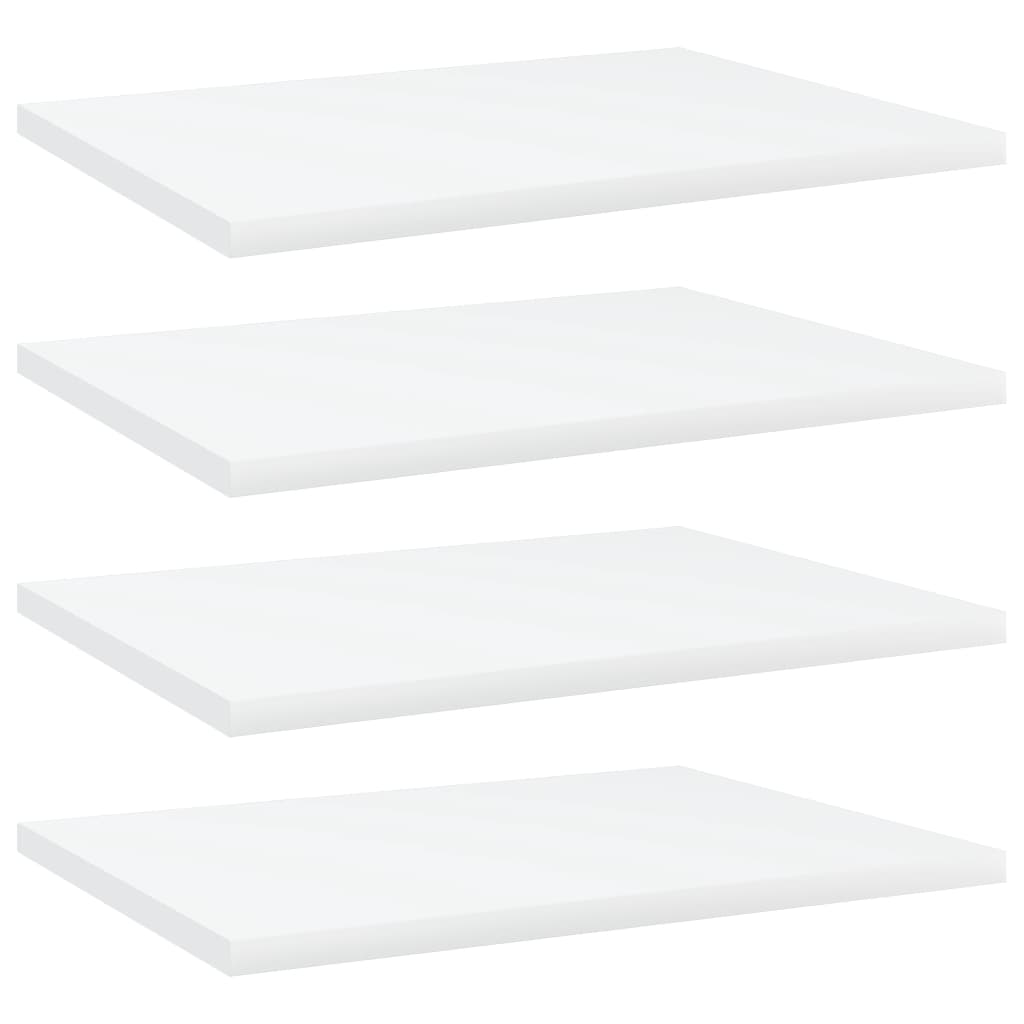 805154 vidaXL Bookshelf Boards 4 pcs White 40x30x1,5 cm Engineered Wood 1