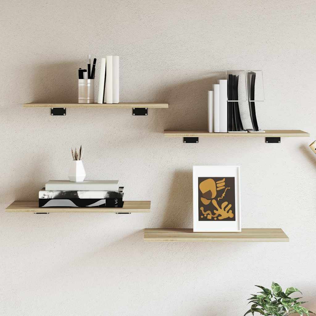 805240 vidaXL Bookshelf Boards 4 pcs Sonoma Oak 60x30x1,5 cm Engineered Wood 1