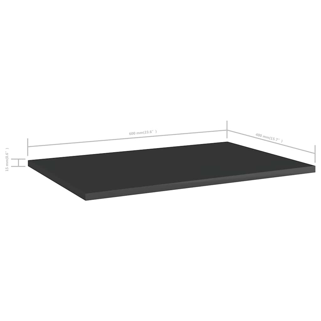 805263 vidaXL Bookshelf Boards 8 pcs High Gloss Black 60x40x1,5 cm Engineered Wood 6